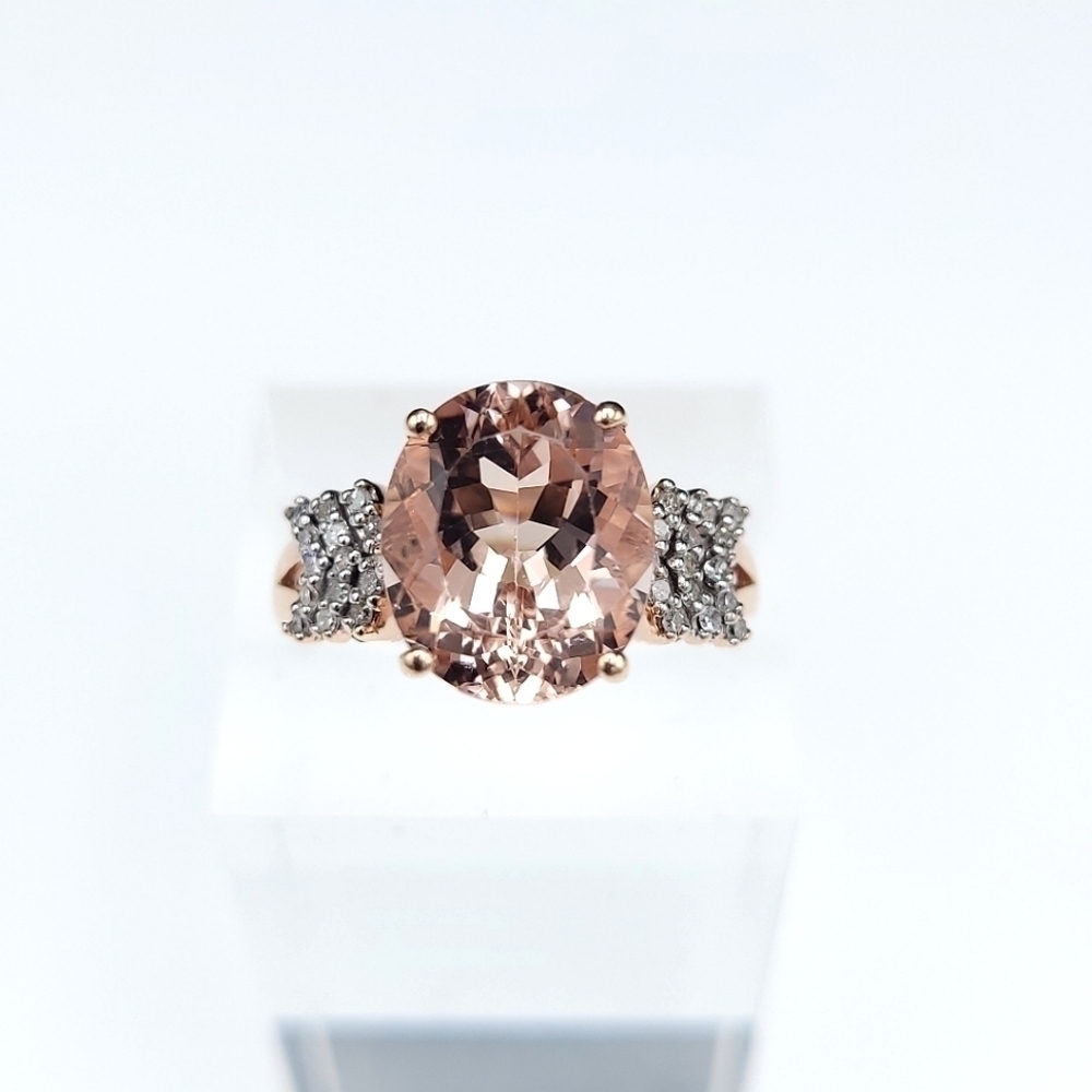 10k rose gold morganite ring